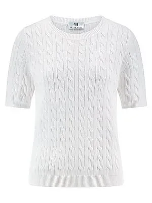 Rundhals-Pullover 1/2-Arm Peter Hahn weiss
