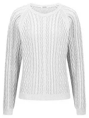 Rundhals-Pullover Peter Hahn weiss