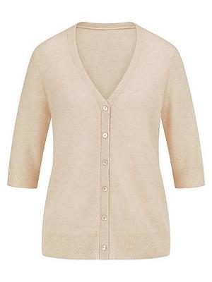Strickjacke aus 100% Kaschmir Peter Hahn beige