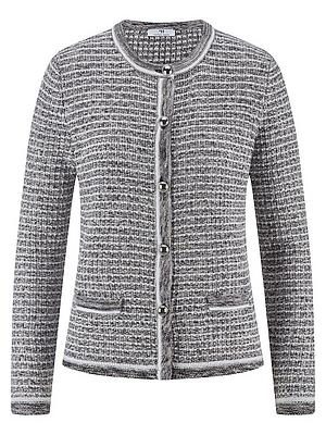 Rundhals-Cardigan Peter Hahn grau