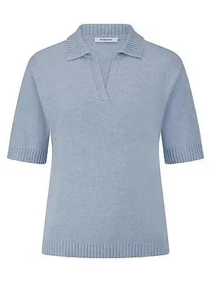 Pullover Polokragen Peter Hahn blau