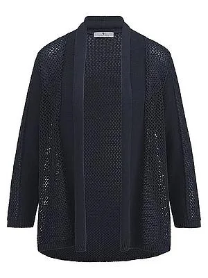 Strickjacke 3/4-Arm Peter Hahn blau