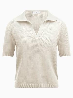 Polo-Pullover Peter Hahn weiss