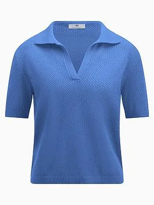 Polo-Pullover Peter Hahn blau