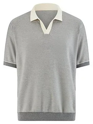 Polo-Strickshirt Louis Sayn grau
