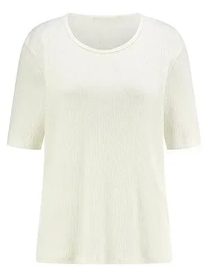 Shirt Rundhals-Ausschnitt Peter Hahn weiss