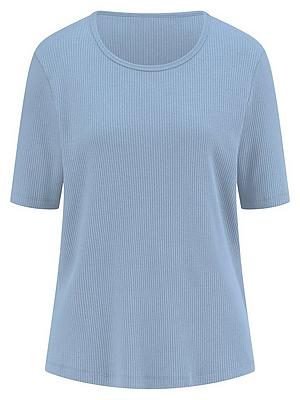 Shirt Rundhals-Ausschnitt Peter Hahn blau