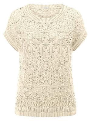 Ärmelloser Pullover Peter Hahn weiss