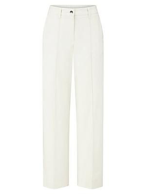 Knöchellange Wide Fit-Hose BASLER weiss