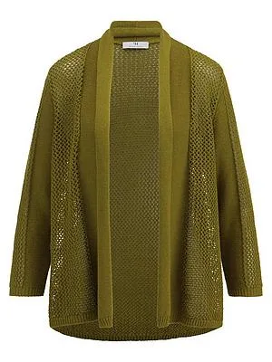 Strickjacke 3/4-Arm Peter Hahn grün