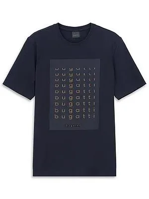 Rundhals-Shirt Bugatti blau