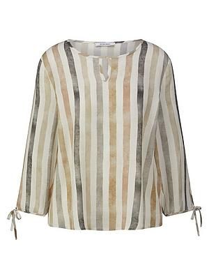 Bluse Rundhals-Ausschnitt Peter Hahn weiss