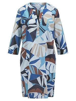 Kleid V-Öffnung Peter Hahn blau