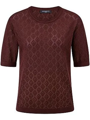 Rundhals-Pullover Seide Fadenmeister Berlin rot
