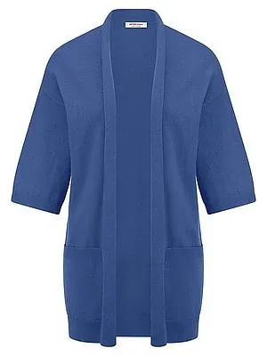 Long-Strickjacke 3/4-Arm Peter Hahn blau