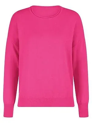 Rundhals-Pullover Kaschmir Peter Hahn pink