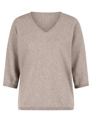 V-Pullover Kaschmir Peter Hahn beige