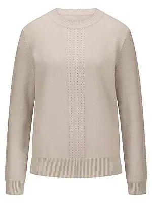 Rundhals-Pullover aus Schurwolle und Kaschmir Fadenmeister Berlin beige