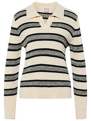 Polo-Pullover Rabe weiss