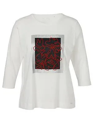 Rundhals-Shirt ­3/4-Arm Via Appia Due weiss
