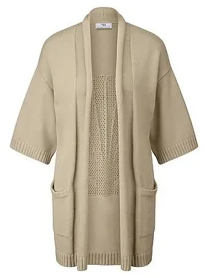 Long-Strickjacke Peter Hahn beige