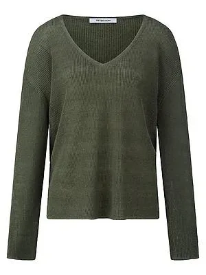 V-Pullover Peter Hahn grün