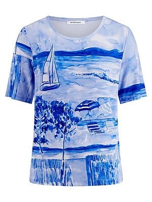Rundhals-Shirt Peter Hahn blau