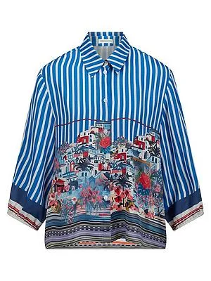 Bluse 3/4-Arm St. Emile blau