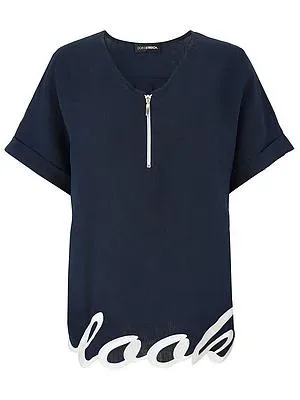 Bluse 1/2-Arm Doris Streich blau