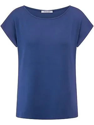 Shirt Rundhals-Ausschnitt Peter Hahn blau