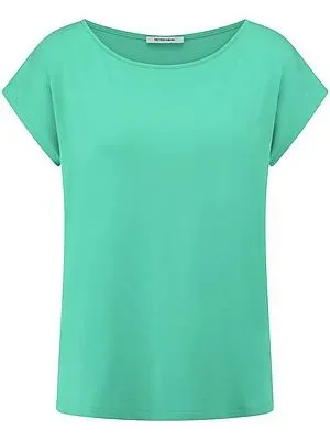 Shirt Rundhals-Ausschnitt Peter Hahn türkis