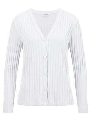 Shirtjacke V-Ausschnitt Efixelle weiss