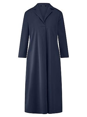 Kleid kleinem Reverskragen Peter Hahn blau