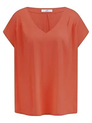 Bluse V-Ausschnitt Emilia Lay orange