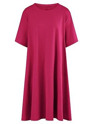 Jersey-Kleid Rundhals-Ausschnitt Emilia Lay pink