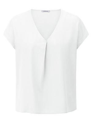 Bluse V-Ausschnitt Peter Hahn weiss