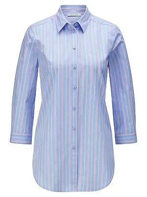 Long-Bluse 3/4-Arm Peter Hahn blau