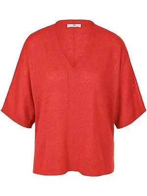 V-Pullover im Oversized-Style Peter Hahn rot