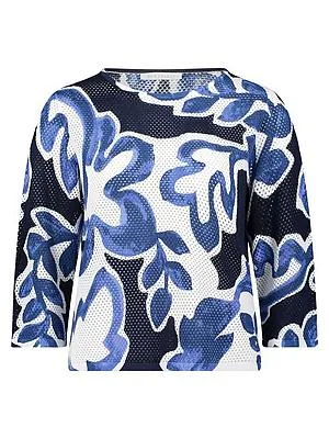 Rundhals-Pullover 3/4-Arm Betty & Co weiss