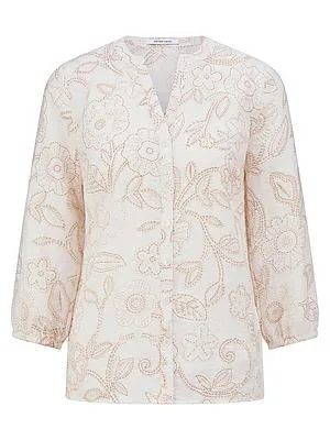 Bluse V-Öffnung Peter Hahn beige