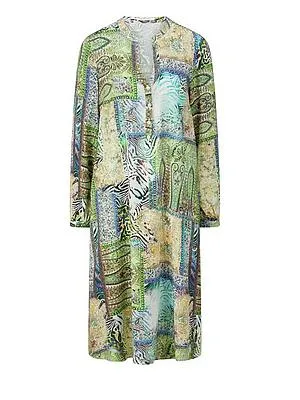 Kleid Rundhals-Ausschnitt Peter Hahn multicolor