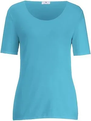 Rundhals-Shirt langem 1/2-Arm Peter Hahn türkis