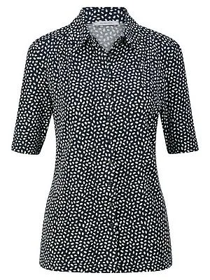 Bluse Hemdkragen Peter Hahn blau