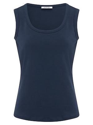 Rundhals-Top Peter Hahn blau