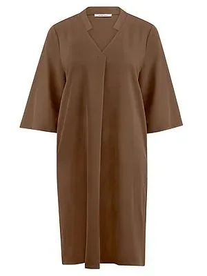 Kleid V-Ausschnitt Peter Hahn braun