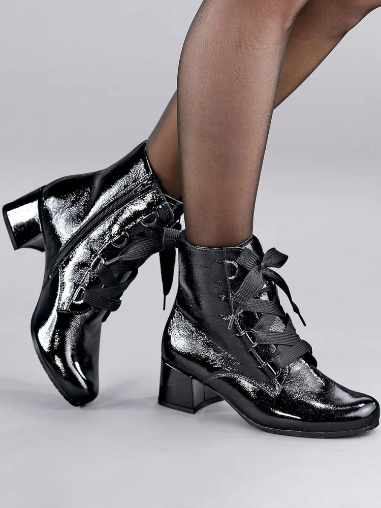 Schnür-Stiefelette Semler schwarz
