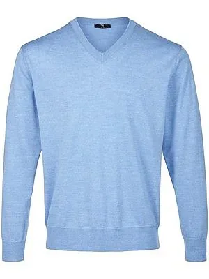 V-Pullover Peter Hahn blau