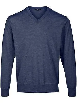 V-Pullover Peter Hahn blau