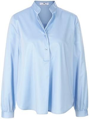 Bluse Stehkragen Peter Hahn blau