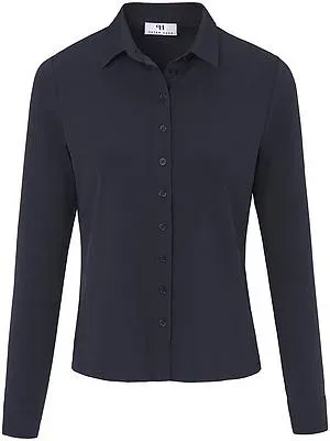 Jersey-Bluse Peter Hahn blau